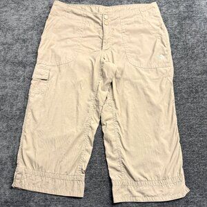 The North Face Women’s Size 12 Tan Capri Hiking Pants Lightweight Outdoor Trail